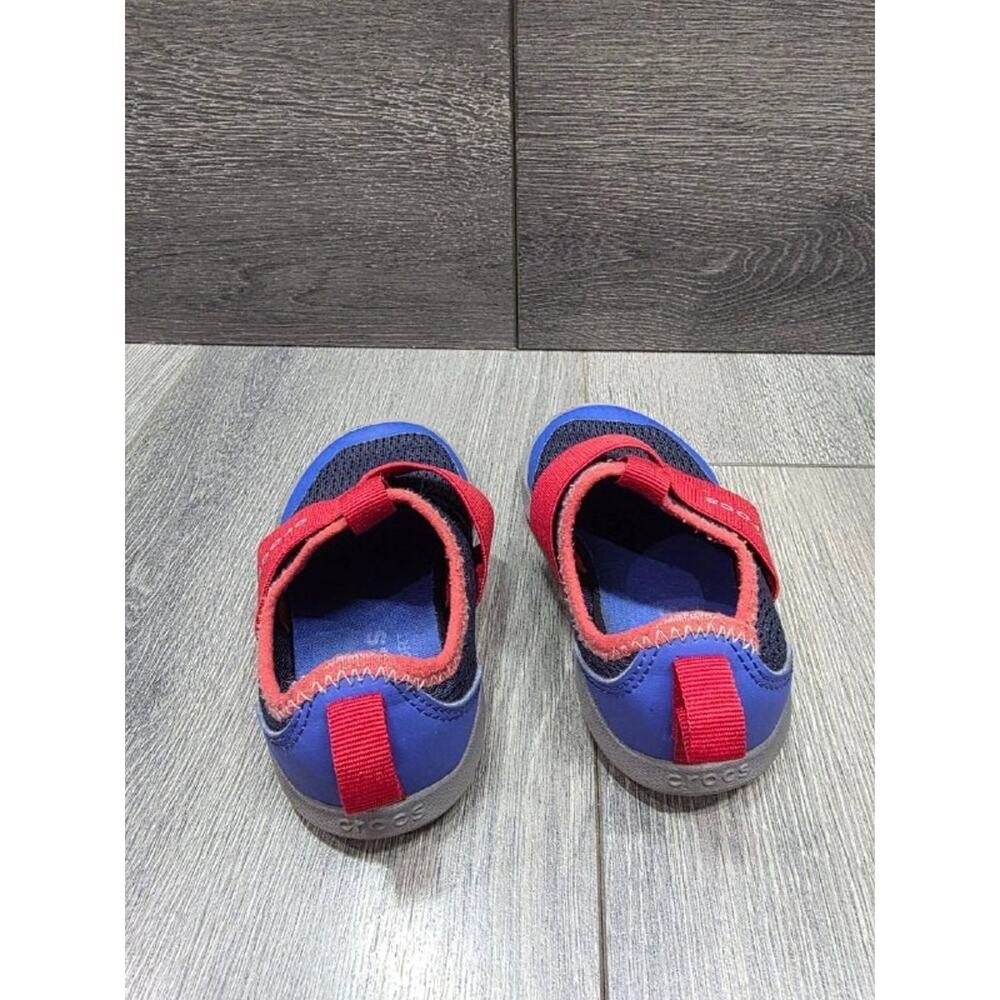 Crocs Kids Size Sz 7 c wift water Easy Ons Blue S000099 - Picture 4 of 10